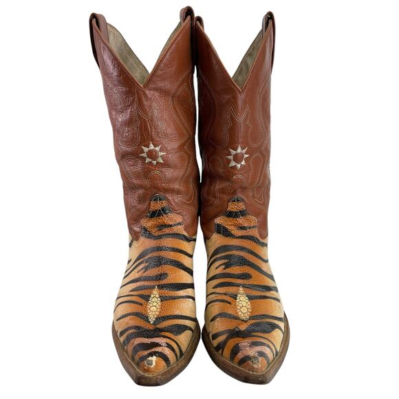 RED WAGON Mens Western Pointed Mid-Calf Boots Size MEX 26.5 USA 7.5 main image 9